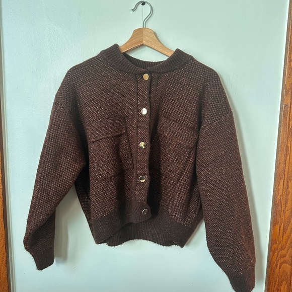 Mango Sweaters - Mango Bomber Style Cardigan